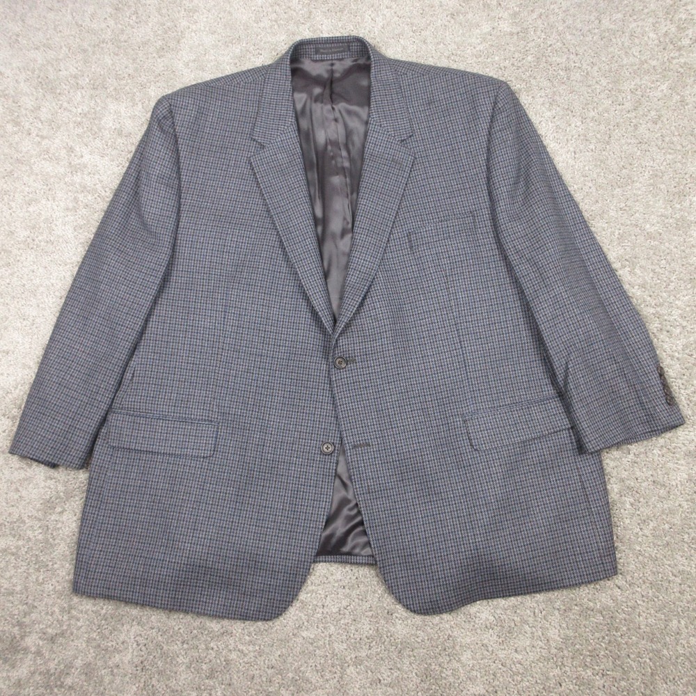 Lauren‎ Ralph Lauren Jacket Mens 54 R Blue Plaid Wool Blazer Business Office
